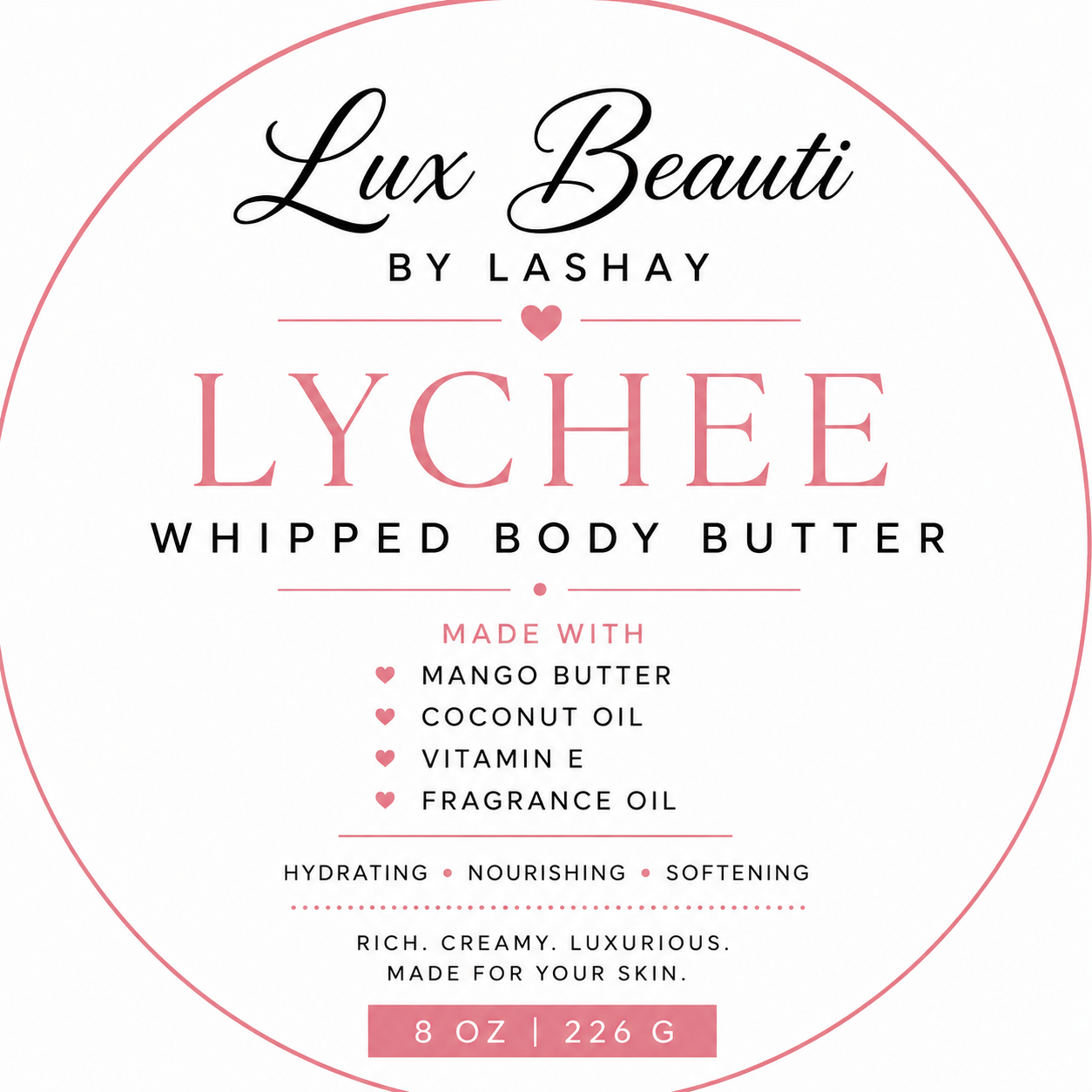 Lychee Whipped body butter